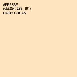#FEE5BF - Dairy Cream Color Image